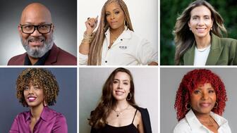 The winners of the 2023 Rock the Jewels Awards were, from top left, Jeffery Bolling, recipient of the BIJC Lifetime Achievement Award; Simone I. Smith, recipient of the “Rock the Jewels” Award; Sarin Bachmann representing JCK, winner of the “Shining Together” Award – Company; Jessenia Landrum, winner of the “Rising Star” Award; Grace Barretti, winner of the “Behind the Shine” Award; and Kecia Caffie, winner of the “Shining Together” Award – Individual. 2023 Rock the Jewels Awards winners