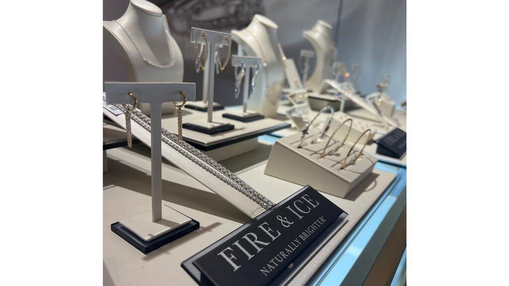 The Fire & Ice display at the Luxury show at JCK Las Vegas 2024 Fire & Ice booth JCK Las Vegas 2024