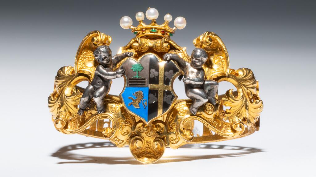 A Neo-Renaissance Romanticist Bracelet, “Dieu Donne,” created by French gold and silversmith Jean-Valentin Morel in 1845 1845 neo-renaissance romanticist bracelet Dieu Donne Jean-Valentin Morel