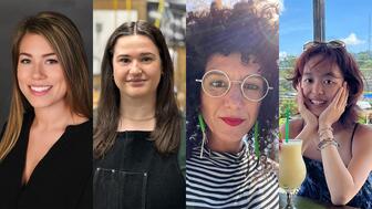 The four recipients of The Jewelry Symposium’s inaugural scholarship are, from left to right, Jackie Langevin, Kat Gozy, Marilena Marchetti, and Xiaoya Ma. The Jewelry Symposium scholarship winners 2024