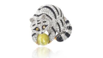 Cartier ring-tailed lemur brooch circa 1991