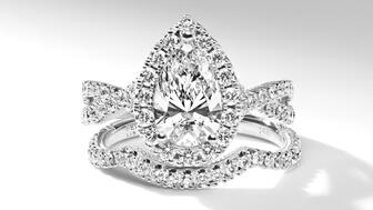 A lab-grown diamond engagement ring from the new “Neil Lane Artistry” collection at Signet Jewelers banner Kay Jewelers. Signet Jewelers reported a 12 percent decline in third-quarter revenue as engagement ring sales remain slow. Neil Lane lab-grown diamond engagement ring
