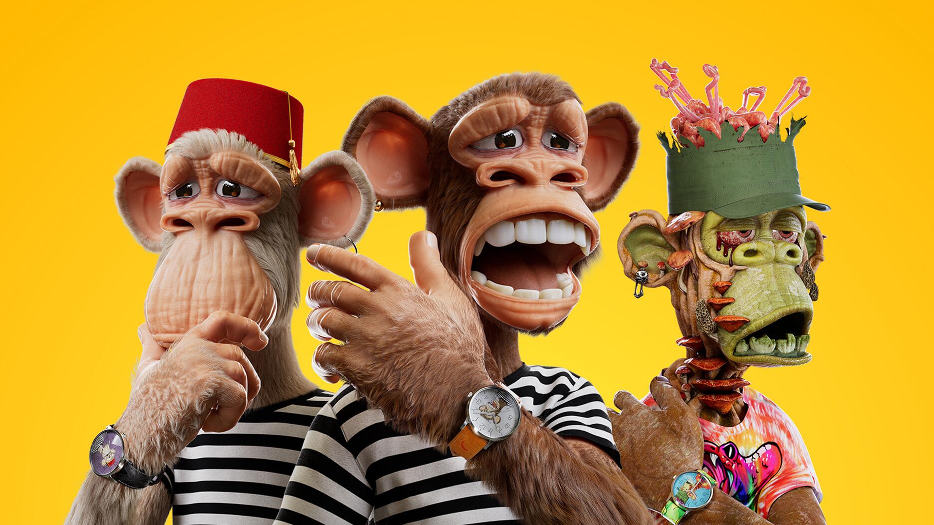 The Bored Ape Yacht Club is a collection of NFTs featuring cartoon apes generated by an algorithm. Timex is partnering with the brand on a limited-edition collection of one-of-a-kind watches, available only to Bored Ape NFT holders. 20221205_1-Timex Bored Ape Watch.jpg