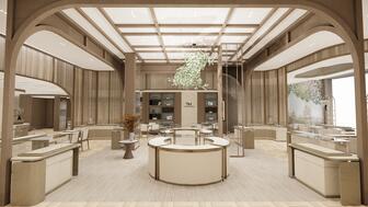 Thomas Markle Jewelers will soon relocate its Houston flagship store. Seen here is a rendering of the new space just across the street. Thomas Markle Jewelers interior