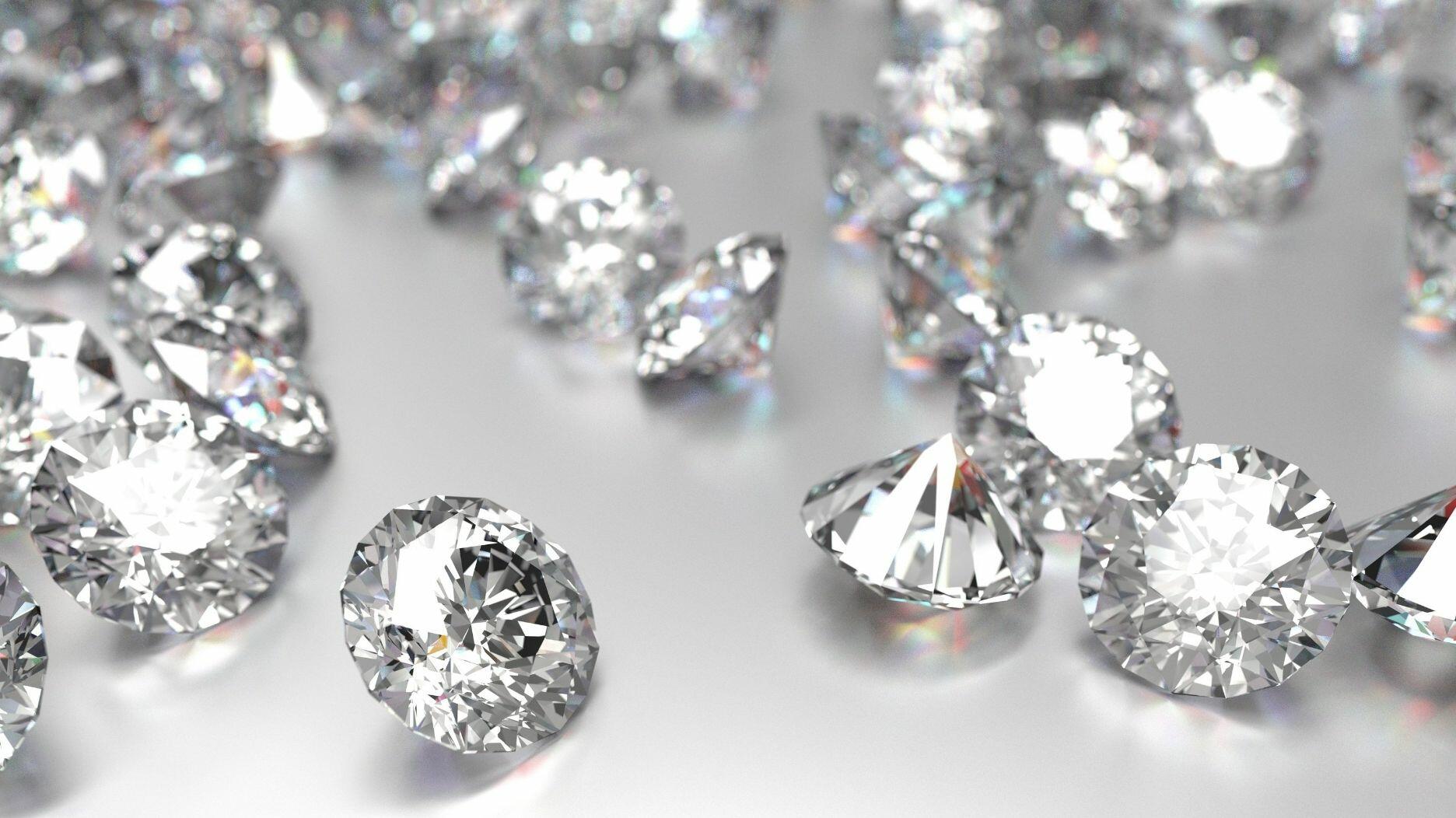 Diamantaires in India currently face a number of challenges when it comes to natural diamonds, including a post-pandemic decline in consumer demand. Stock image of diamonds
