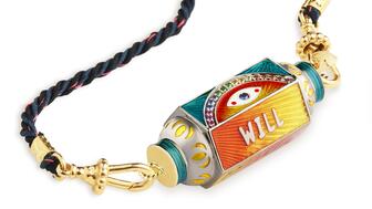 Marie Lichtenberg has become a favorite of jewelry tastemakers with her unique yet timeless designs, like her signature locket, pictured in the “Eye Will” version ($3,940). Marie Lichtenberg jewelry