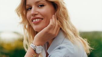 Model Georgia May Jagger, daughter of model Jerry Hall and Rolling Stones frontman Mick Jagger, stars in a campaign for Tommy Hilfiger, a licensed brand in Movado’s portfolio. Movado’s first-quarter sales were down 6 percent. Georgia May Jagger Movado campaign