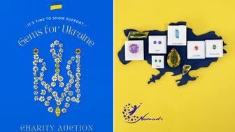 Colored gemstone wholesaler Nomad’s has launched a four-day auction of stones, with 100 percent of proceeds donated to help aid Ukraine. 20220824_Nomads-Ukraine-auction.jpg