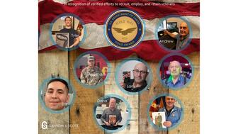 Gannon & Scott received an award for its efforts to recruit, employ and retain U.S. veterans. Gannon and Scott veterans award