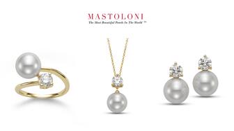 Mastoloni just introduced “The Cultured Couple” a new 12-piece collection with each piece featuring one cultured pearl and one lab-grown diamond.
Mastoloni The Cultured Couple collection