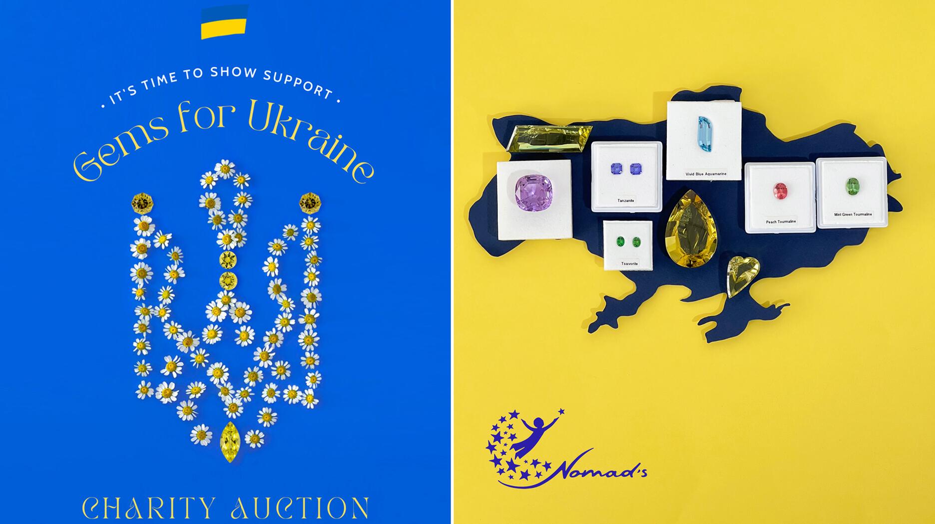 Colored gemstone wholesaler Nomad’s has launched a four-day auction of stones, with 100 percent of proceeds donated to help aid Ukraine. 20220824_Nomads-Ukraine-auction.jpg