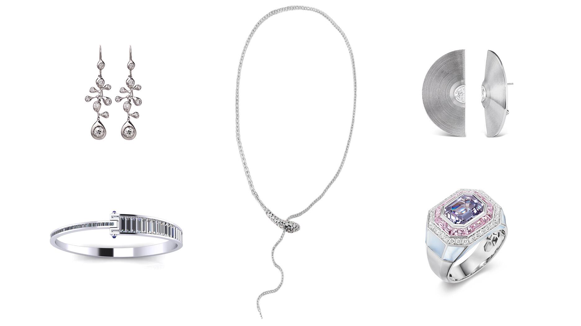 The program, now in its third year, tasked gold-focused designers with creating platinum pieces to exhibit during the Couture show in Las Vegas next month. Five Platinum Pieces