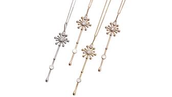 Lightbox is providing lab-grown diamonds to Roseate, a new jewelry brand started by Tiffany’s former chief merchandising officer. It also created this “Light Wand” pendant in collaboration with the brand. It is available in 18-karat yellow, white, or rose gold and retails for $2,000 on a 22- or 24-inch chain. Lightbox x Roséate Light Wand pendants