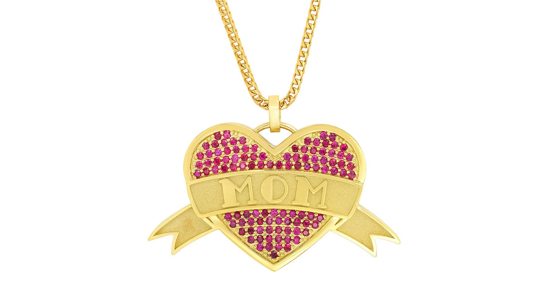The “Mom Tattoo” pendant by Established in 14-karat yellow gold with rubies ($9,240). Shoppers are expected to spend $7.8 billion on jewelry gifts for Mother’s Day, according to an annual survey by the National Retail Federation and Prosper Insights and Analytics. 20230428_Mom pendant.jpg