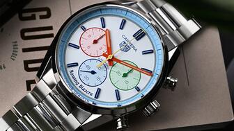 The Rowing Blazers x Bamford TAG Heuer Carrera is limited to 99 pieces. Rowing Blazers x Bamford TAG Heuer Carrera