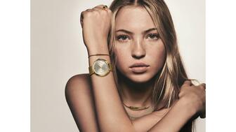 Model Lila Moss is the face of the new jewelry and watch campaign from Calvin Klein, a licensed brand under Movado. Movado posted a double-digit sales drop in the third quarter. Lila Moss Calvin Klein campaign