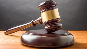 Thomas Liberatore was sentenced to 32 years in federal prison in connection with the March 2020 murder of Connecticut jeweler Mark Vuono, owner of Marco Jewelers. Stock image of gavel