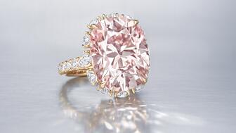 The 15.48-carat fancy intense “Pink Supreme” diamond sold for $10.8 million at Christie’s jewelry auction in Hong Kong earlier this week. It was the top lot of the sale, which garnered more than $60 million. Pink Supreme Diamond