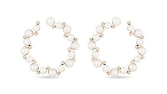 These pearl and diamond earrings from jewelry brand Mason and Books ($4,750) are among the 17 pieces in this Amanda’s Style File celebrating June’s birthstone, the pearl. Mason and Books pearl and diamond earrings