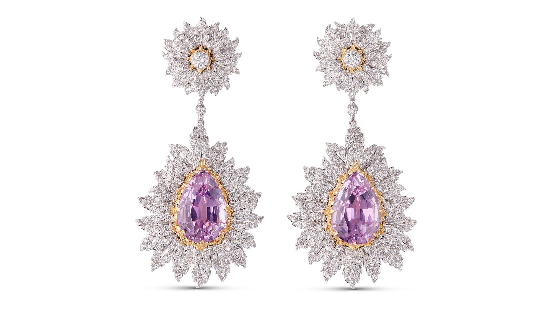 A pair of earrings from Richemont-owned Buccellati’s high jewelry offerings. Richemont’s Q1 sales were down 1 percent as the luxury giant was up against tough comparatives. Buccellati high jewelry earrings