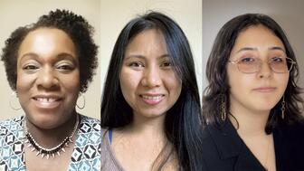 Pictured left to right, Tahnee Barbee, Gigi Sui, and Daniela Villacorta are the winners of the 2024 “Future of Jewelry Making” scholarship. Tahnee Barbee, Gigi Sui, and Daniela Villacorta