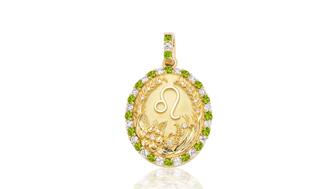 August has two birthstones, spinel and peridot, the gem-quality, yellowish-green variety of the mineral olivine. Pictured is one of the peridot pieces featured in this month’s Amanda’s Style File, the Briony Raymond Leo birthstone “Memoir” locket. Briony Raymond Leo birthstone “Memoir” locket