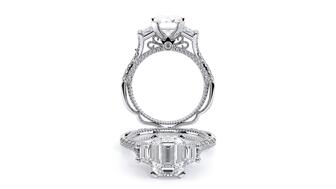 A Verragio engagement ring. The brand filed a lawsuit in California federal court against San Francisco-based online retailer The Art of Jewels and Fine Art alleging the company has copied its designs and infringed on the “Verragio Crest” trademark. Verragio engagement rings