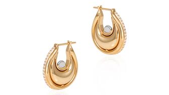 A pair of earrings from L’Atelier Nawbar made with Single Mine Origin (SMO) gold L’Atelier Nawbar earrings with single mine origin gold