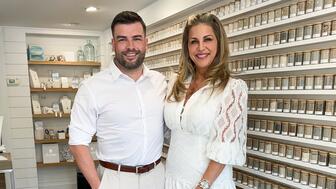 Kevin Farrington (left) will step in as CEO of Dune Jewelry as founder Holly Daniels Christensen transitions to chairwoman. Dune Jewelry CEO Kevin Farrington and Holly Daniels Christensen
