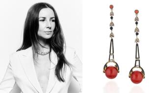 For Future Reference Vintage is a collaboration between For Future Reference founder Randi Molofsky, pictured above, and Excalibur, a father-daughter team known for their selection of fine collectable estate jewelry and watches. Randi Molofsky and Art Deco earrings