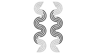 Jewelry with movement is making a move right now, whether it’s pieces with fringe or tassels that feel good to the touch, or jewelry that gives the illusion of motion, like these jet black enamel and diamond “Aldrin” earrings from State Property. State Property diamond and jet black enamel earrings